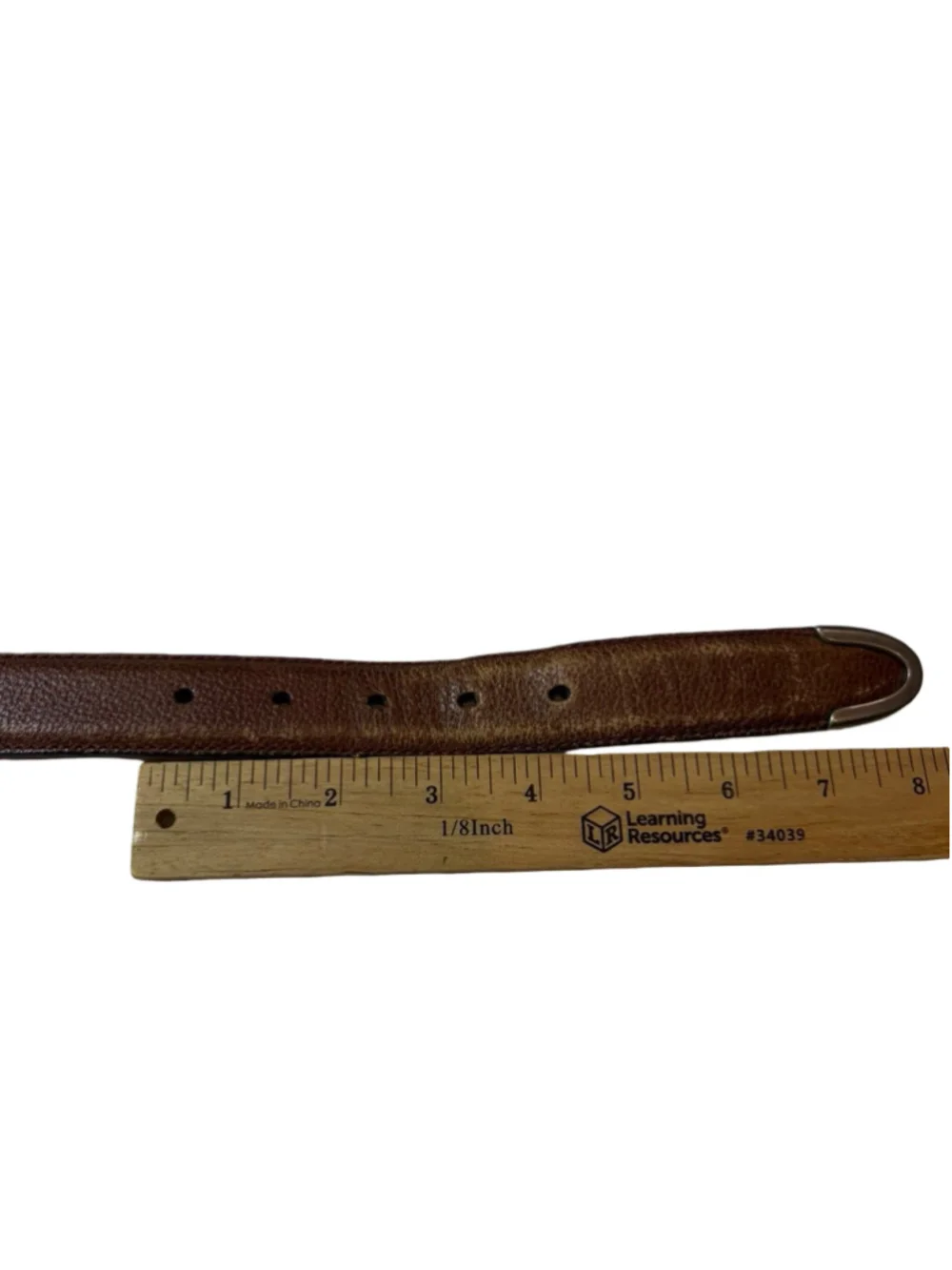 Coach Brown Textured Leather Belt Men’s 38 95cm Western Preppy Brass Tip